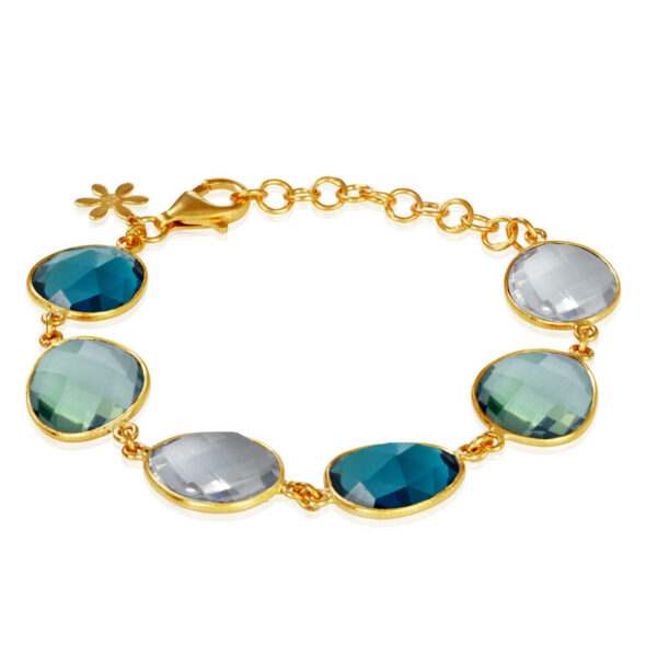 Jewellery gold plated silver bracelet, style number: 1262-2-520