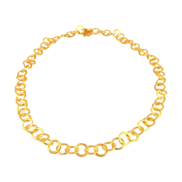 Jewellery gold plated silver necklace, style number: 1315-2