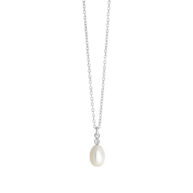 Necklace 1357 in Silver with White freshwater pearl