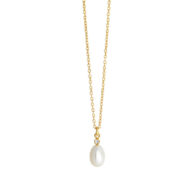 Necklace 1357 in Gold plated silver with White freshwater pearl