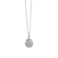 Necklace 1403 in Silver with Grey agate
