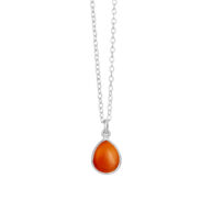 Necklace 1403 in Silver with Carnelian