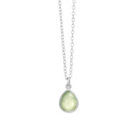 Necklace 1403 in Silver with Prehnite