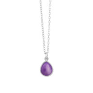 Necklace 1403 in Silver with Amethyst