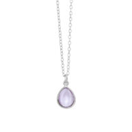 Necklace 1403 in Silver with Light amethyst