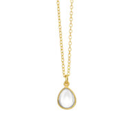 Necklace 1403 in Gold plated silver with Rock crystal