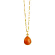 Necklace 1403 in Gold plated silver with Carnelian