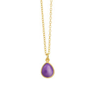 Necklace 1403 in Gold plated silver with Amethyst