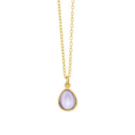 Necklace 1403 in Gold plated silver with Light amethyst