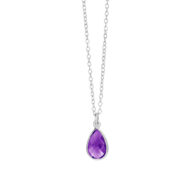 Necklace 1409 in Silver with Amethyst