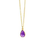Necklace 1409 in Gold plated silver with Amethyst
