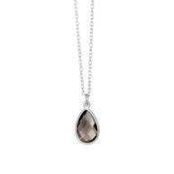 Necklace 1410 in Silver with Smoky quartz