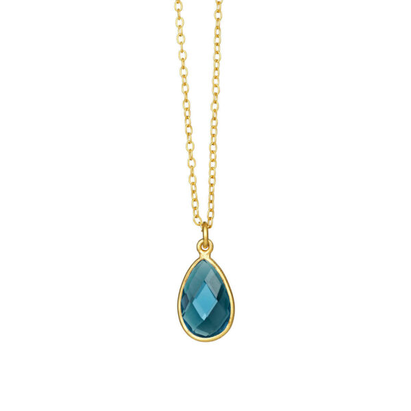 Jewellery gold plated silver necklace, style number: 1410-2-174