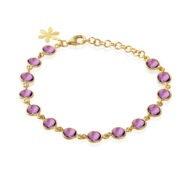Bracelet 1413 in Gold plated silver with Amethyst
