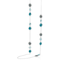 Necklace 1420 in Silver with Mix: blue topaz, labradorite, London blue crystal