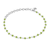 Bracelet 1433 in Silver with Peridote