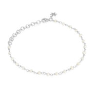 Bracelet 1433 in Silver with White freshwater pearl