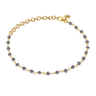 Bracelet 1433 in Gold plated silver with Iolite