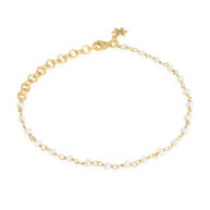 Bracelet 1433 in Gold plated silver with White freshwater pearl
