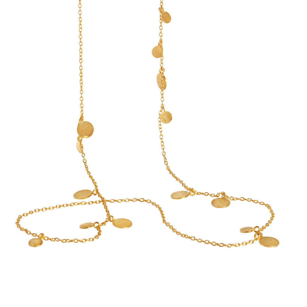 Jewellery gold plated silver necklace, style number: 1466-2