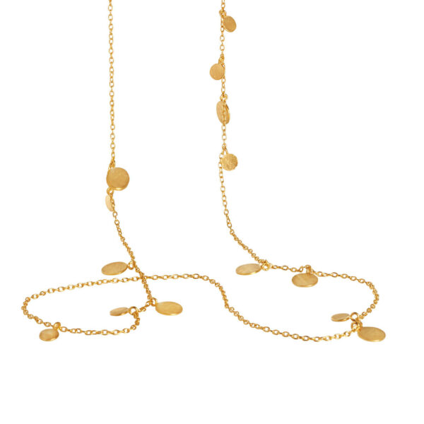 Jewellery gold plated silver necklace, style number: 1466-2