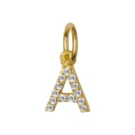 Pendant 1547 in Gold plated silver letter A