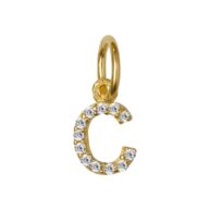 Pendant 1547 in Gold plated silver letter C