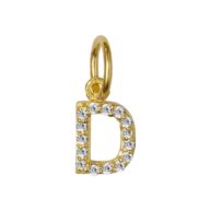 Pendant 1547 in Gold plated silver letter D
