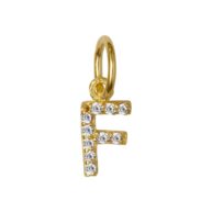 Pendant 1547 in Gold plated silver letter F