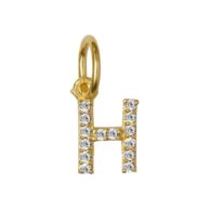 Pendant 1547 in Gold plated silver letter H