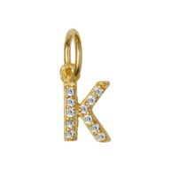 Pendant 1547 in Gold plated silver letter K