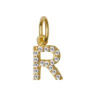 Pendant 1547 in Gold plated silver letter R