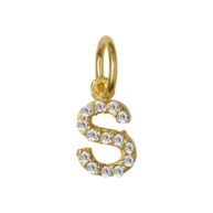 Pendant 1547 in Gold plated silver letter S