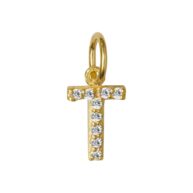 Pendant 1547 in Gold plated silver letter T