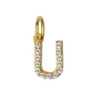 Pendant 1547 in Gold plated silver letter U