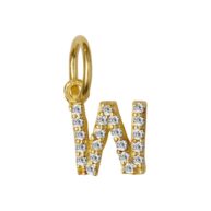 Pendant 1547 in Gold plated silver letter W