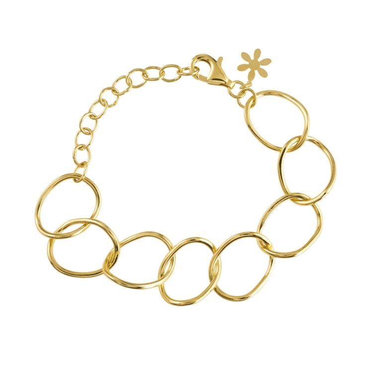 Jewellery polished gold plated silver bracelet, style number: 1551-21