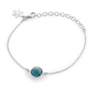 Bracelet 1574 in Silver with London blue crystal