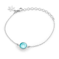 Bracelet 1574 in Silver with Synthetic blue topaz