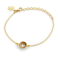 Bracelet 1574 in Gold plated silver with Smoky quartz