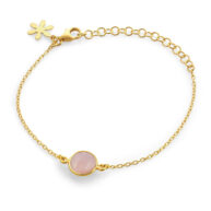 Bracelet 1574 in Gold plated silver with Light pink crystal