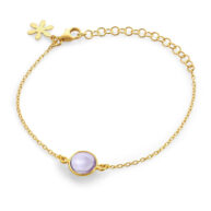 Bracelet 1574 in Gold plated silver with Light amethyst