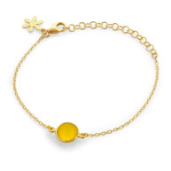 Bracelet 1574 in Gold plated silver with Yellow opal crystal