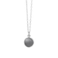 Necklace 1575 in Silver with Grey agate