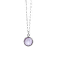 Necklace 1575 in Silver with Light amethyst