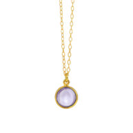Necklace 1575 in Gold plated silver with Light amethyst