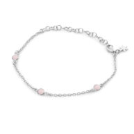 Bracelet 1585 in Silver with Light pink crystal
