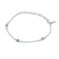 Bracelet 1585 in Silver with London blue crystal