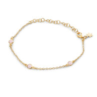 Bracelet 1585 in Gold plated silver with Light pink crystal