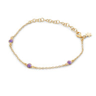 Bracelet 1585 in Gold plated silver with Amethyst